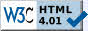 This website conforms to the W3C HTML 4.01 specification